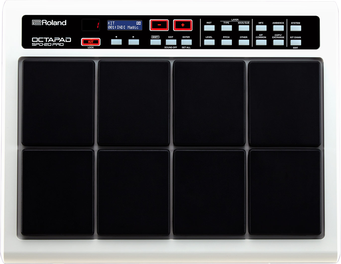 Roland SPD-20PRO 8-Pad Percussion Pad, valkoinen