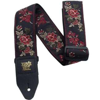 Ernie Ball EB-4142 Red Rose Jacquard kitarahihna