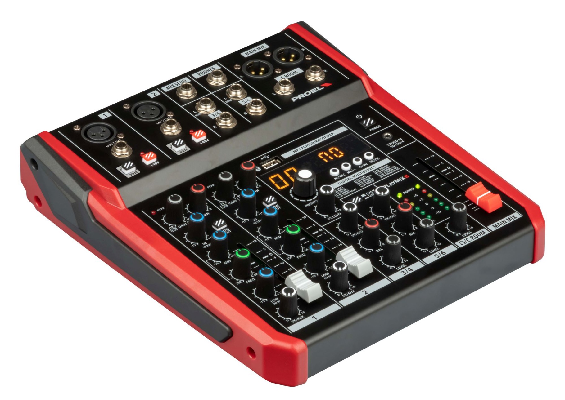 PROEL PLAYMIX6, mikseri, USB-toisto ja äänitys, Bluetooth - Image 2