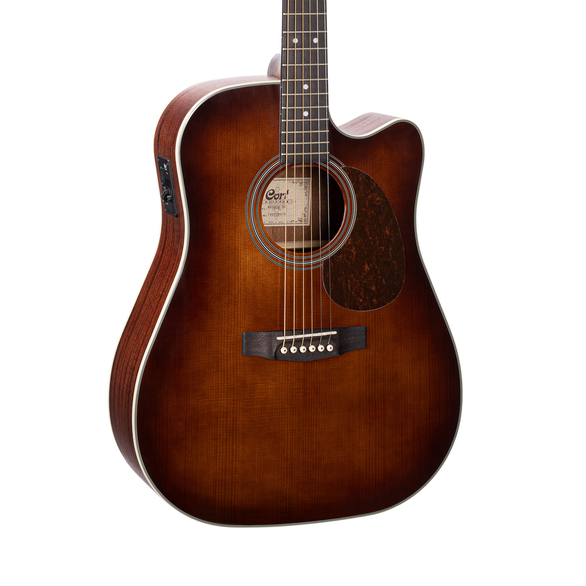 Cort MR500E Brown Burst elektroakustinen kitara - Image 5